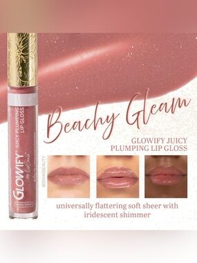 LipSense Beachy Gleam Pink — Juicy Plumping Lip Gloss